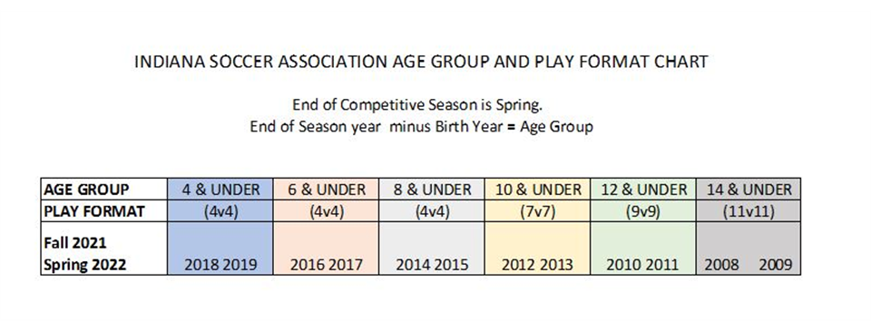 How to determine what age group your player is in